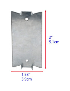 50 Placas de Clavo de Seguridad Qlvily 3.81x5.08cm Hierro Galvanizado 2