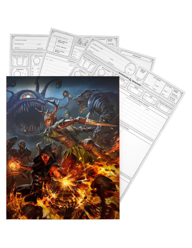 Hojas de Personaje D&D 2024 Wizards of the Coast 50 Pzas