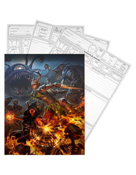 Hojas de Personaje D&D 2024 Wizards of the Coast 50 Pzas Hojas de Personaje D&D 2024 Wizards of the Coast 50 Pzas
