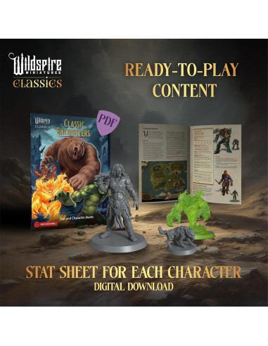 Miniaturas D&D Wildspire 60 Figuras 28mm Sin Pintar