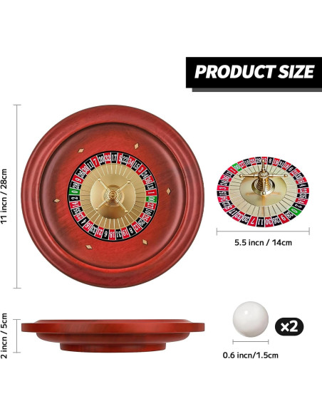Juego de Ruleta Rusa de Madera Vunnin 30 cm para Adultos Juego de Ruleta Rusa de Madera Vunnin 30 cm para Adultos