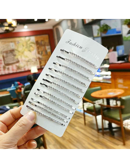 Pinzas de Cabello Cristal Blancas 12pcs White Bridge Pinzas de Cabello Cristal Blancas 12pcs White Bridge