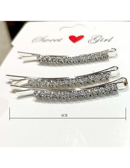 Pinzas de Cabello Cristal Blancas 12pcs White Bridge Pinzas de Cabello Cristal Blancas 12pcs White Bridge