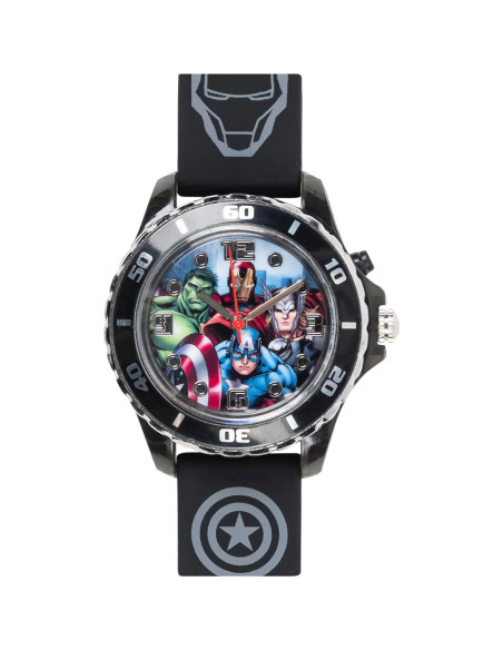 Reloj Analógico de Cuarzo Niños Marvel Avengers LED Negro Reloj Analógico de Cuarzo Niños Marvel Avengers LED Negro