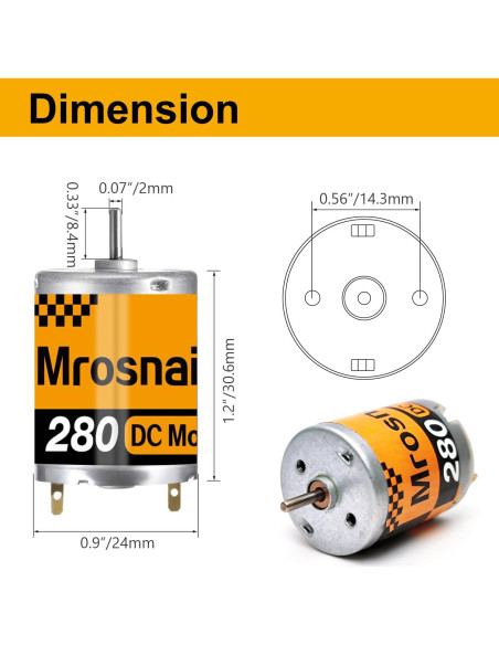 6 Motores DC Mini 280 Mrosnail 3V-12V 13500RPM 0.5A 6 Motores DC Mini 280 Mrosnail 3V-12V 13500RPM 0.5A
