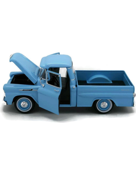 Camión Pickup Chevrolet Apache 1958 Azul Claro 1:24 Motormax Camión Pickup Chevrolet Apache 1958 Azul Claro 1:24 Motormax