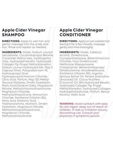 Champú y Acondicionador Bellisso Vinagre de Sidra 450ml - Sin Sulfatos Champú y Acondicionador Bellisso Vinagre de Sidra 450ml - Sin Sulfatos
