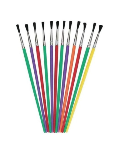 Juego de Pinceles Clásicos Rocky Mountain Goods - 12 Piezas para Niños