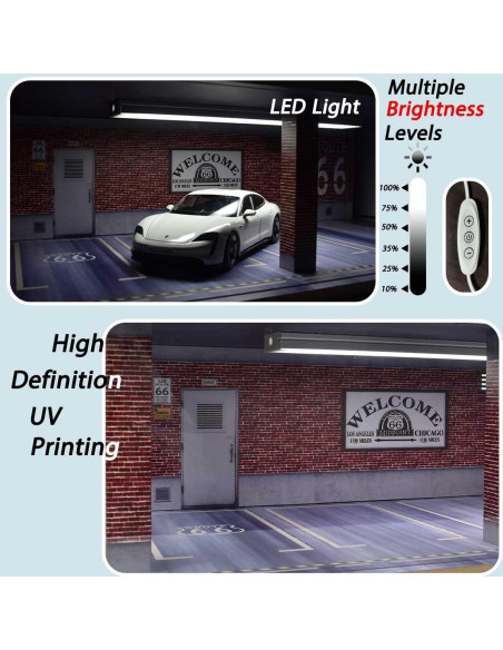 Vitrina para coches a escala 1/24 con luz LED - 8 lugares Vitrina para coches a escala 1/24 con luz LED - 8 lugares