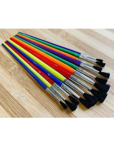Juego de Pinceles Clásicos Rocky Mountain Goods - 12 Piezas para Niños