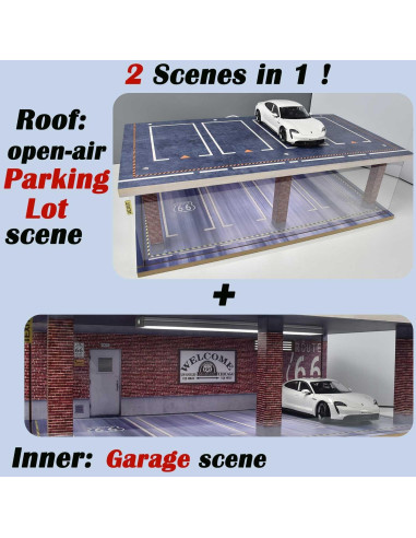 Vitrina para coches a escala 1/24 con luz LED - 8 lugares