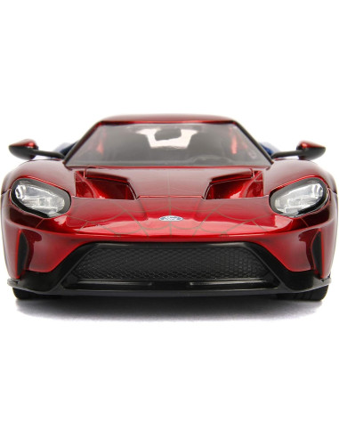 Auto de metal Ford GT 2017 Jada Toys con figura Spider-Man