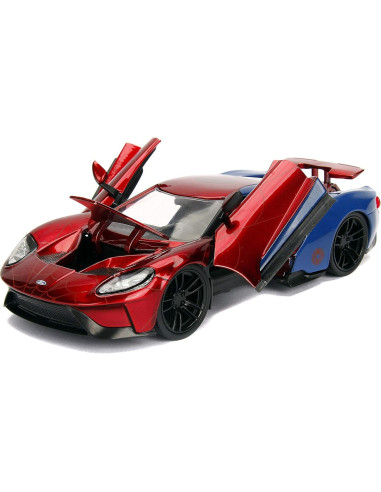 Auto de metal Ford GT 2017 Jada Toys con figura Spider-Man