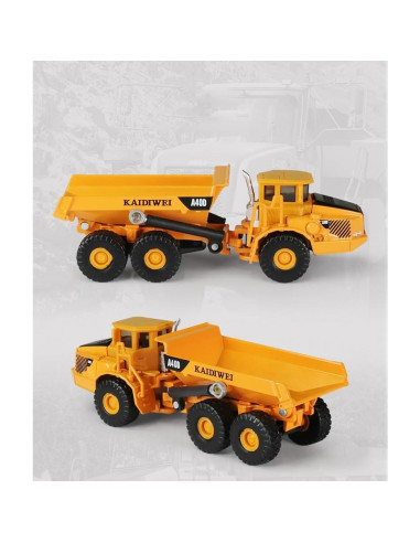 Camión Volquete Articulado KAIDIWEI 1:87 Metal Coleccionable