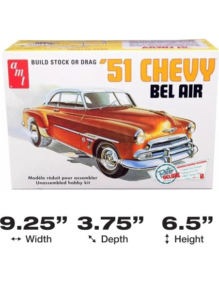 Kit de Modelo AMT 1951 Chevrolet Bel Air 2-en-1 Escala 1:25 Kit de Modelo AMT 1951 Chevrolet Bel Air 2-en-1 Escala 1:25