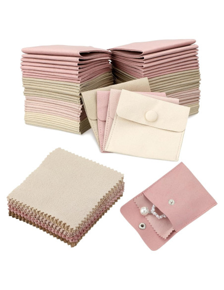 Cunno 120 Bolsas de Microfibra para Joyería con Paño 8x8cm Cunno 120 Bolsas de Microfibra para Joyería con Paño 8x8cm