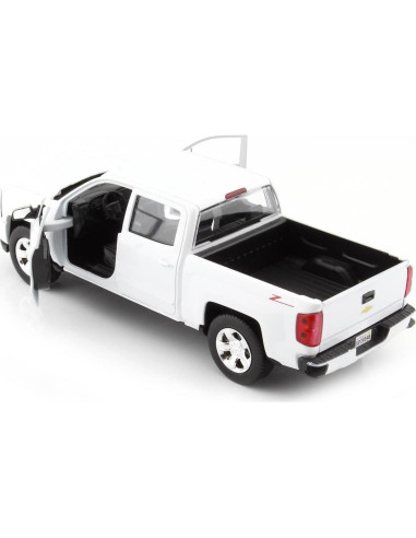 Modelo a Escala 1:24 Motormax Chevy Silverado 2017 Blanco