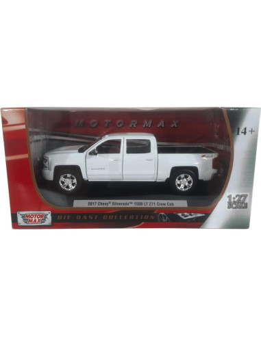 Modelo a Escala 1:24 Motormax Chevy Silverado 2017 Blanco