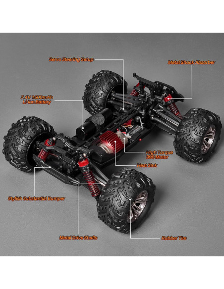 Coche RC Todo Terreno SIMREX 1/16 36 KPH 4WD Control Remoto Coche RC Todo Terreno SIMREX 1/16 36 KPH 4WD Control Remoto