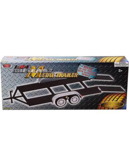 Remolque Transportador de Autos Metal MotorMax 76001 1/24 Remolque Transportador de Autos Metal MotorMax 76001 1/24