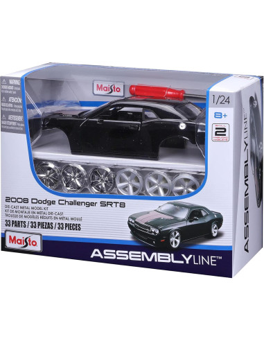 Maisto 1:24 Dodge Challenger SRT8 Modelo Diecast Negro