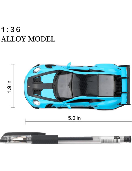 Modelo de coche de fundición Porsche 911 GT3 RS 1:36 retroceso Modelo de coche de fundición Porsche 911 GT3 RS 1:36 retroceso