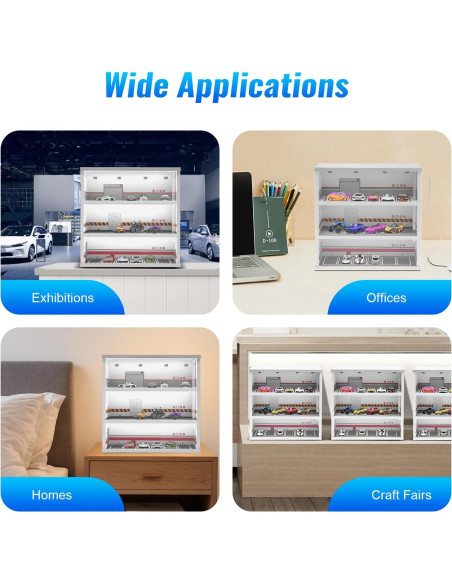 Estuche de Exhibición de Automóviles 1:64 GANISM LED 15 Espacios Estuche de Exhibición de Automóviles 1:64 GANISM LED 15 Espacios