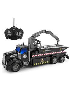 Camión de Remolque de Policía Rc Tcvents 1:36 con Luces