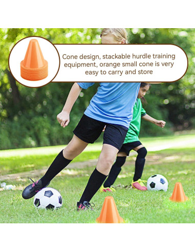 Conos de Fútbol Cyrank 10PCS Naranja 8.5cm Entrenamiento