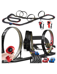 Pista de Carreras Slot Cusocue 11.13 m con 2 Coches LED