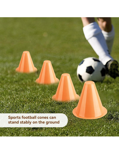 Conos de Fútbol Cyrank 10PCS Naranja 8.5cm Entrenamiento