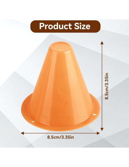 Conos de Fútbol Cyrank 10PCS Naranja 8.5cm Entrenamiento Conos de Fútbol Cyrank 10PCS Naranja 8.5cm Entrenamiento