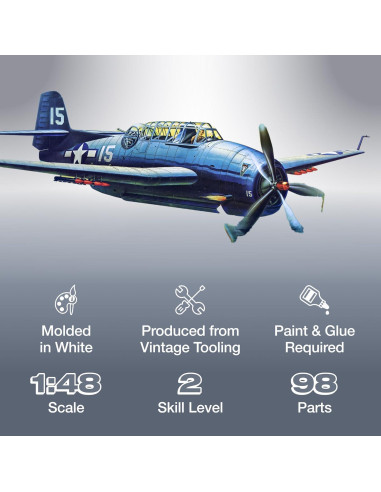 Kit de Modelo a Escala 1:48 TBF Avenger AMT - 98 Piezas