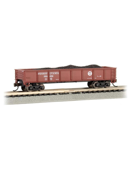 Carro Gondola Bachmann PRR Rojo Tuscan Carga Carbón Escala N Carro Gondola Bachmann PRR Rojo Tuscan Carga Carbón Escala N