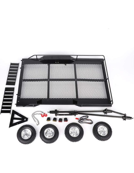 Remolque RC Tbest 1:10 con 4 Neumáticos Antideslizantes Remolque RC Tbest 1:10 con 4 Neumáticos Antideslizantes