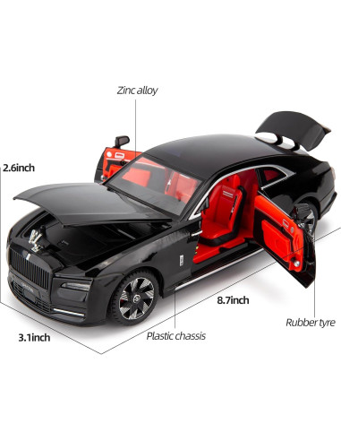 Coche de Juguete Coleccionable BDTCTK Rolls Royce Spectre 1:24