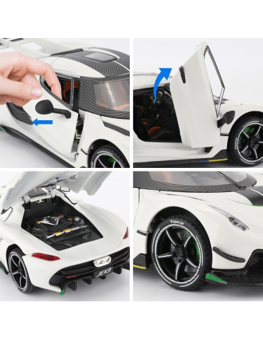 Coche de Colección Koenigsegg Jesko 1:24 Metal Retroceso