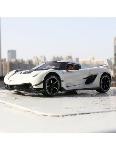 Coche de Colección Koenigsegg Jesko 1:24 Metal Retroceso Coche de Colección Koenigsegg Jesko 1:24 Metal Retroceso