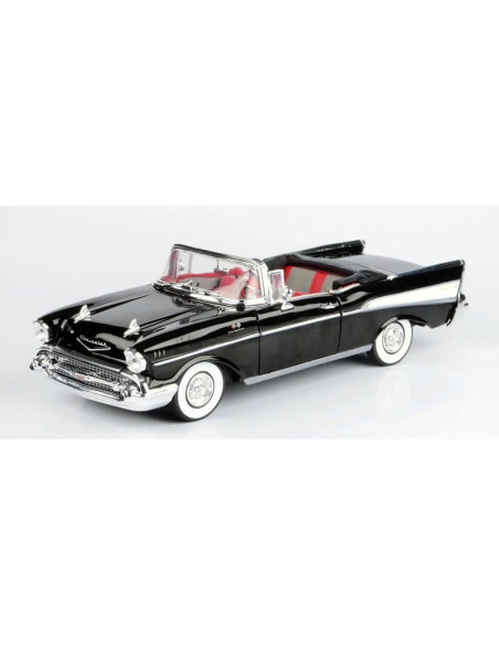Chevy Bel Air Convertible 1957 Negro Motormax 1/18 Detalles Chevy Bel Air Convertible 1957 Negro Motormax 1/18 Detalles