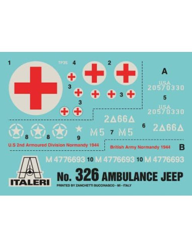 Italeri 510000326 - Kit Modelo 1/4 Ton 4x4 Ambulancia Jeep 1:35