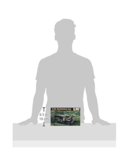 Italeri 510000326 - Kit Modelo 1/4 Ton 4x4 Ambulancia Jeep 1:35 Italeri 510000326 - Kit Modelo 1/4 Ton 4x4 Ambulancia Jeep 1:35