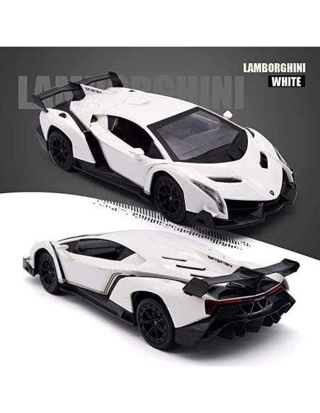 Coche RC Lamborghini Veneno 1:24 Blanco Licenciado Coche RC Lamborghini Veneno 1:24 Blanco Licenciado