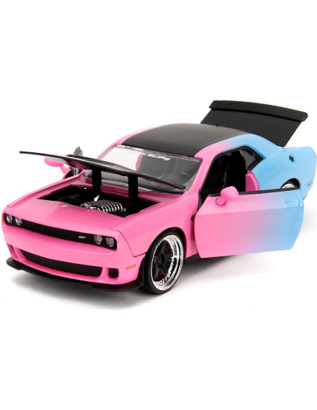 Coche Die-Cast Jada 2015 Dodge Challenger SRT 1:24 Rosa/Azul Coche Die-Cast Jada 2015 Dodge Challenger SRT 1:24 Rosa/Azul