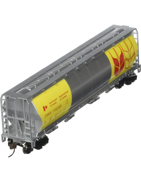 Vagón de Carga Cilíndrico 4 Bahías Bachmann HO Amarillo Vagón de Carga Cilíndrico 4 Bahías Bachmann HO Amarillo