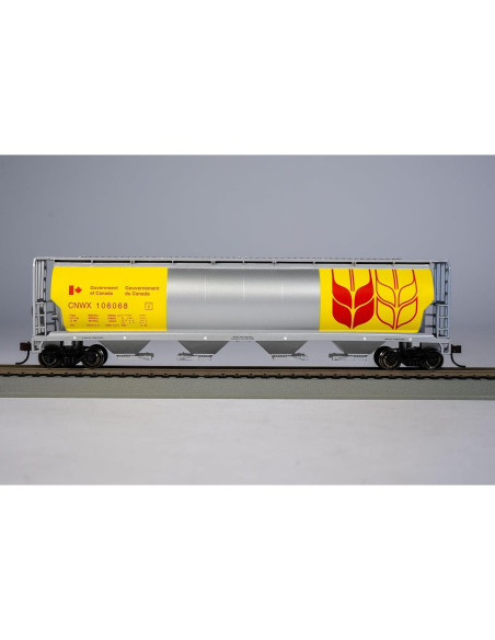 Vagón de Carga Cilíndrico 4 Bahías Bachmann HO Amarillo Vagón de Carga Cilíndrico 4 Bahías Bachmann HO Amarillo