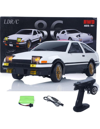 Coche RC Drift 1/18 Toucan LdRC Ld1801 Blanco con Luz