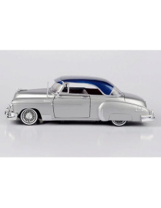 Chevy Bel Air Lowrider 1950 Motormax 1/24 Plateado Azul 2