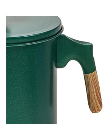 Olla Coladora de Aceite Tomotato 1.4L Hierro Verde Oscuro