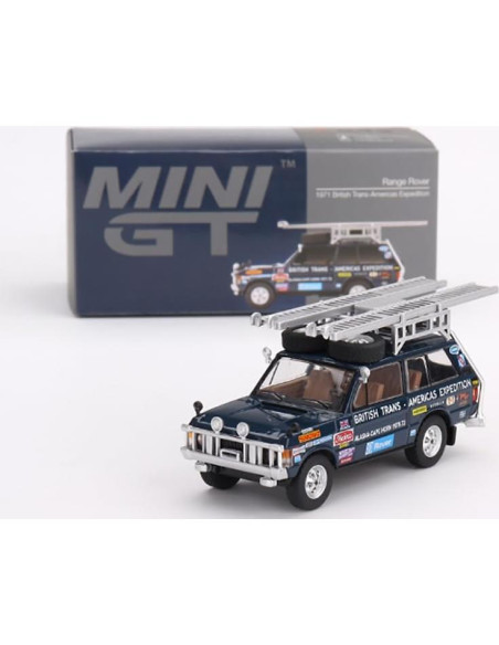 Coche Diecast 1/64 True Scale Miniatures Azul 1971 Trans-América Coche Diecast 1/64 True Scale Miniatures Azul 1971 Trans-América