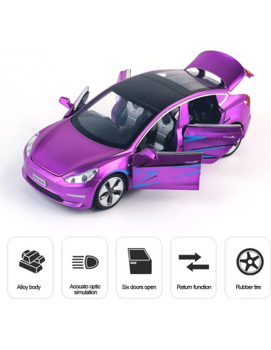 Coche de Juguete EROCK Modelo 3 1:32 con Sonido y Luz
